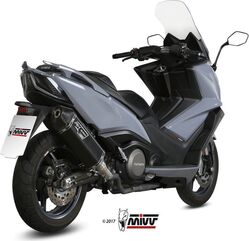 MIVV / ミヴマフラー SPORT SLIP-ON Muffler SPEED EDGE STEEL BLACK WITH CATALYZER CONVERTING KIT For KYMCO AK5 | O.008.LRB