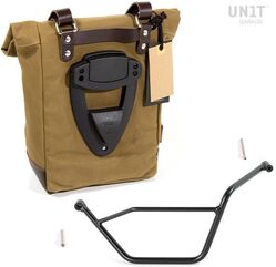 Unitgarage / ユニットガレージ Side Pannier Canvas + Left Subframe Bmw GS 850/1100/1150 e ADV, Beige/Brown | U001+1524SX-Beige-Brown