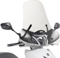 GIVI / ジビ Windscreen for Kymco People S 300 19-, SYM HD 300, clear screen, dim HxW 49x66cm | 7057A