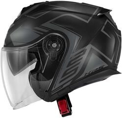 GIVI / ジビ Jet helmet X.25 TRACE Matte Black/Titanium, Size 56/S | HX25FTCBK56