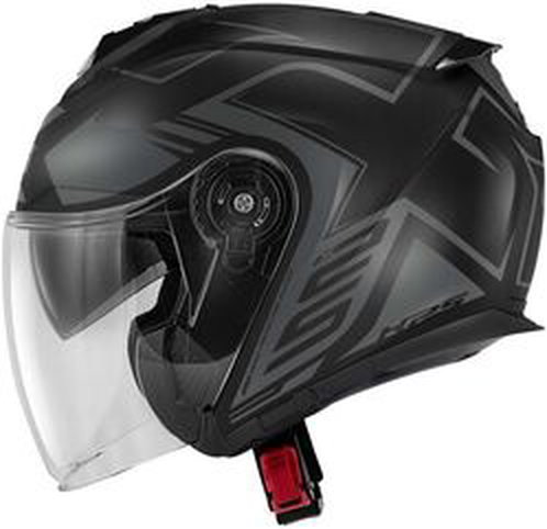 GIVI / ジビ Jet helmet X.25 TRACE Matte Black/Titanium, Size 63/XXL | HX25FTCBK63