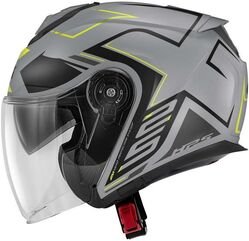 GIVI / ジビ Jet helmet X.25 TRACE Matte Grey/Black/Yellow, Size 54/XS | HX25FTCGY54