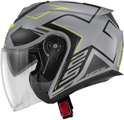 GIVI / ジビ Jet helmet X.25 TRACE Matte Grey/Black/Yellow, Size 56/S | HX25FTCGY56