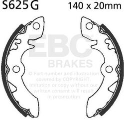EBCブレーキ モーターサイクル 溝付き リプレイスメント ブレーキシューズ フロント左側用 | S625G