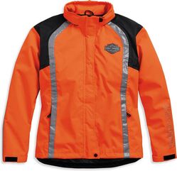 Harley-Davidson Hi-Visibility Reflective Rain Jacket, Orange | 98163-18EW