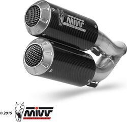 MIVV / ミヴ SPORT M3 2 SLIP-ON Muffler CARBON for DUCATI MONSTER 1200 2017 NOT approved | D.042.SM3C