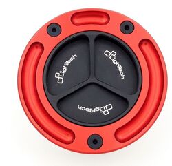 LighTech / ライテック Fuel Tank Cap with Spin Locking, Color: Black-Red | TF12N/R