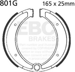 EBCブレーキ モーターサイクル 溝付き リプレイスメント ブレーキシューズ フロント左側用 | 801G