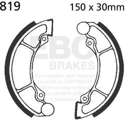 EBCブレーキ Plain モーターサイクル リプレイスメント ブレーキシューズ リア左側用 | 819