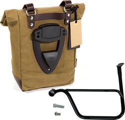 Unit Garage SIDE PANNIER CANVAS + LEFT SUBFRAME TRIUMPH SPEED TWIN, Beige-Brown | U001-1020SX-Beige-Brown