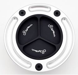 LighTech / ライテック Fuel Tank Cap with Spin Locking, Color: Black-Silver | TF23N/S