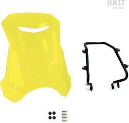 Unit Garage Windshield with GPS support for Triumph Street series, Yellow | 3141-Yellow