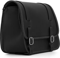 Ends Cuoio / エンズクオイオ バッグ Sporty（スポーティー） 左側 - ブラックレザー - グレーステッチ | SPO.N.CTGR.SX