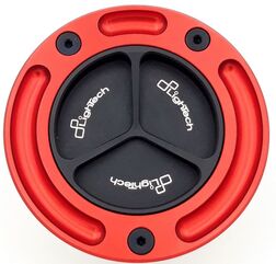 LighTech / ライテック Fuel Tank Cap with Spin Locking, Color: Black-Red | TF21N/R