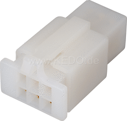 Kedo 6-Pin Connector Housing with snap-in nose incl 2x6 Connector Type 110 (Alternative see Item 28527) | 41525-6
