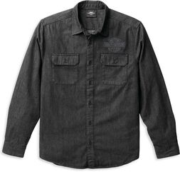 Harley-Davidson Men'S B&S Denim Shirt, Black Beauty 2 | 99091-22VM