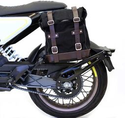 Unit Garage SIDE PANNIER CANVAS + SUBFRAME HUSQVARNA 401, Black-Brown | U001-3000-Black-Brown