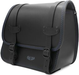 Ends Cuoio / エンズクオイオ バッグ Rev Sporty（Revスポーティー） 右側 - ブラックレザー - ブルーステッチ | REVSPO.N.CTBL.DX