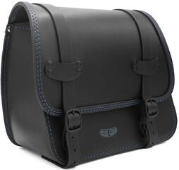 Ends Cuoio / エンズクオイオ バッグ Rev Sporty（Revスポーティー） 左側 - ブラックレザー - ブルーステッチ | REVSPO.N.CTBL.SX