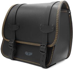 Ends Cuoio / エンズクオイオ バッグ Rev Sporty（Revスポーティー） 右側 - ブラックレザー - オークル（黄土色）ステッチ | REVSPO.N.CTOC.DX