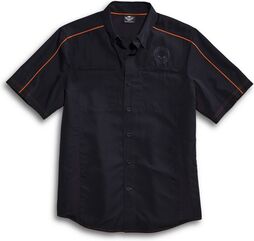 Harley-Davidson Vented Performance Skull Shirt, Black | 99034-15VM