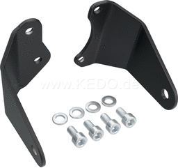 Kedo Head Light Bracket 'Slim', Black Powdercoated Aluminum, 1 Pair, Standard baseplate for mounting Required | 33278B