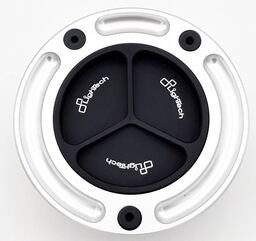 LighTech / ライテック Fuel Tank Cap with Spin Locking, Color: Black-Silver | TF20N/S