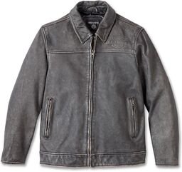 Harley-Davidson Men'S Gas & Oil Leather Jacket, Black leather | 97007-23VM