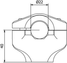 CNC Racing / シーエヌシーレーシング Riser Complete For ハンドルバー Ø 22Mm H 40Mm Ducati, ブラック | RM240B