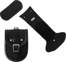 Ends Cuoio / エンズクオイオ バッグ Slim（スリム） スマートタンクバッグ - ブラックレザー - ブルーステッチ | SBSL.N.CTBL