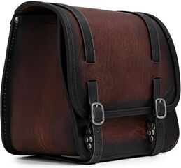 Ends Cuoio / エンズクオイオ バッグ Sporty（スポーティー） 左側 - ディストレストツートン ダークレザー - ブラックステッチ | SPO.TTDG.CTN.SX
