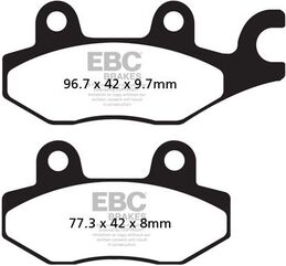 EBCブレーキ R シリーズ Heavy Duty シンタリング ブレーキパッド リア左側用 | FA165/2R