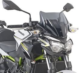 GIVI / ジビ Screen for Kawasaki Z650 20-, Yamaha MT-03 20-, color smoke, dim. HxW 28x36,5 cm, A4128A (Z650) or A2151A (MT-03) fitting kit required to install (not included) | 4128S