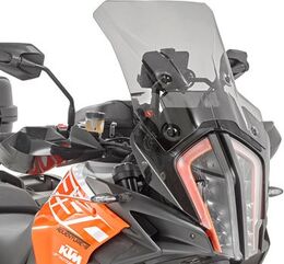 GIVI / ジビ Screen for KTM 1290 Adventure R/S 17-20, color Light Smoke, dim. HxW 38 x 40 cm, fits oe headlight fairing | D7706S