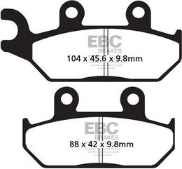 EBCブレーキ R シリーズ Heavy Duty シンタリング ブレーキパッド フロント左側用 | FA172R