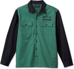 Harley-Davidson Shirt-Woven, Bistro Green | 96640-23VM