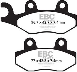 EBCブレーキ カーボン TT パッド Enduro/MX バイク フロント右側用 | FA135TT