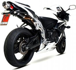Scorpion / スコーピオンエキゾースト Stealth スリップオン カーボンファイバースリーブ eマーク Honda CBR 600 RR 2007 - 2012 | HA102CEO