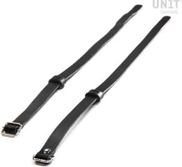 Unitgarage / ユニットガレージ Pair of leather straps for luggage rack, Black | U010-Black