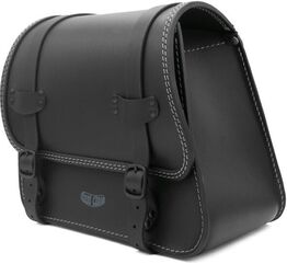 Ends Cuoio / エンズクオイオ バッグ Rev Sporty（Revスポーティー） 左側 - ブラックレザー - グレーステッチ | REVSPO.N.CTGR.SX