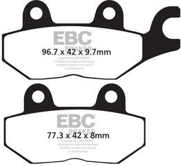 EBCブレーキ USA製 ダブルHシリーズ シンタリング ブレーキパッド リア左側用 | FA215/2HH