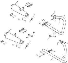 TRIUMPH / トライアンフ Cover Exhaust Clamp RH | T2205075
