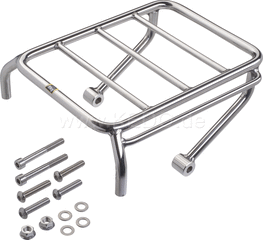 Kedo Mini Pannier Rack, Stainless Steel, Blank, Wrenchmonkees / GibbonSlap style, including mounting material, size 245x180mm | WM0010