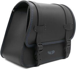 Ends Cuoio / エンズクオイオ バッグ Rev Sporty（Revスポーティー） 右側 - ブラックレザー - ブルーステッチ | REVSPO.N.CTBL.DX
