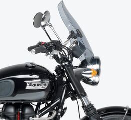 GIVI / ジビ Univeral Windscreen A660, 2 fixing brackets included, color Light Smoke, dim. HxW 42,5 x 42 cm | A660