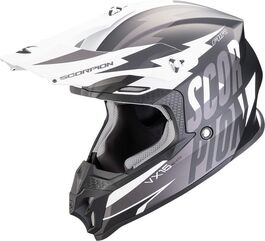 スコーピオン オフロードヘルメット VX 16 エボ エア スランター マットブラック-シルバー | 146-431-159