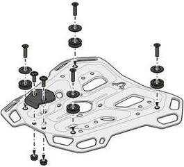 SW Motech ADVENTURE-RACK. Black. Suzuki V Strom 650 / 1000 / 1050. | GPT.05.440.19001/B