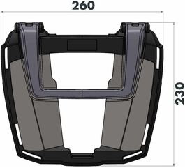 Hepco & Becker イージーラックトップケースキャリアブラックオリジナルリアラックとの組み合わせ用 Honda XL 750 Transalp (2023-2024) | 6629539 01 01