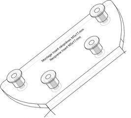 Access Design / アクセスデザイン Wheel base plate holder for Yamaha XJR 1300 Racer | SPLRY011