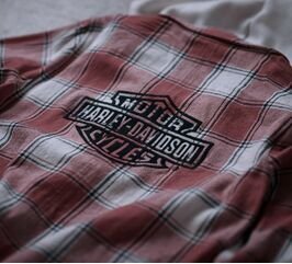 Harley-Davidson Shirt Jacket-Woven, Yarn Dyed Plaid-Crushed Berry | 96167-24VW
